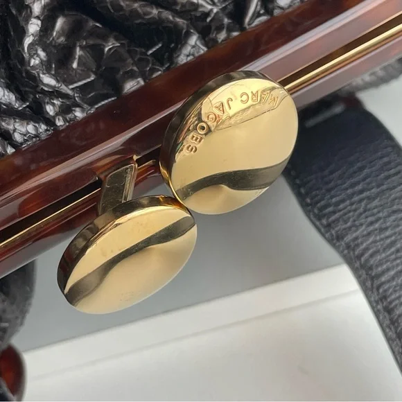 Marc Jacobs Snake Skin & Leather Karen Stam Kisslock Satchel Italy Y2K - Picture 5 of 16